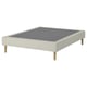 LYNGÖR Slatted mattress base, incl leg/Knisa light beige, 160x200 cm
