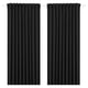Black MAJGULL block-out curtains, simple, solid color, rectangular, rod-pocket header.