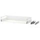 Option: A white MAXIMERA drawer with metal runners and sides.