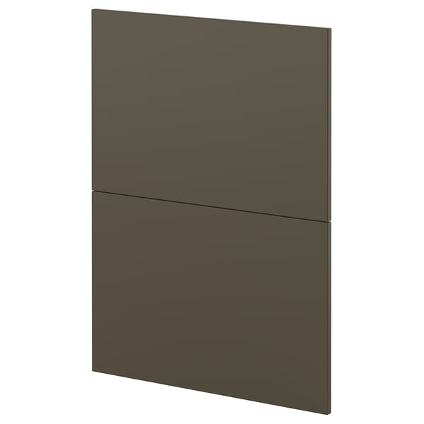 Dark brown kitchen cabinet panel, sleek rectangular design, modern minimalist style.