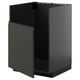 METOD Base cab f TALLSJÖN sink, black-grey/Upplöv matt anthracite, 60x60 cm