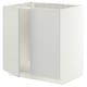 METOD Base cabinet for sink + 2 doors, white/Aspudden light grey, 80x60 cm