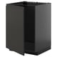 Black kitchen cabinet with smooth finish and modern design, part of the METOD system.