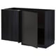 Black METOD kitchen cabinet, rectangular, modern design with smooth, handle-less doors.