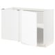 METOD white kitchen cabinet set. Modern, clean design with melamine finish. Includes corner base and adjustable shelf.