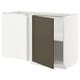 METOD kitchen cabinet, white with dark brown door, rectangular.