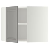 METOD grey kitchen cabinet with adjustable shelf, bevelled edges.