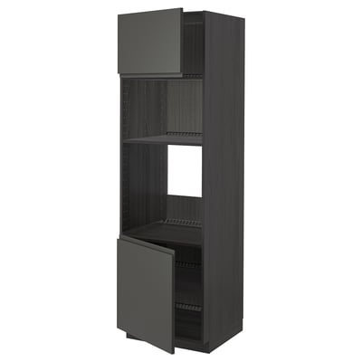 Dark grey 3-shelf ikea METOD kitchen unit
