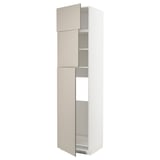 Ikea METOD kitchen unit with beige stensund fronts and adjustable shelves.
