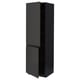 Modern black METOD kitchen cabinet with two doors, adjustable shelf, and minimalist design.