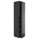 Black METOD tall kitchen unit, modern design, sleek finish.