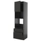 Black kitchen cabinet with drawers and shelves by ikea.