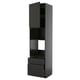 METOD / KNIVSHULT High cabinet f built-in appliances, black-grey/Upplöv matt anthracite, 60x60x240 cm