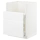 A white METOD kitchen cabinet in modern design with smooth surfaces and integrated handles.