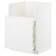 Ikea METOD white kitchen cabinet with smooth drawer, modern minimalist design.