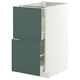 METOD / MAXIMERA Base cb 2 fronts/2 high drawers, white/Aspudden dark grey-green, 40x60 cm