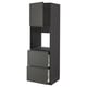 METOD kitchen unit in dark grey with drawers and shelves, modern design.