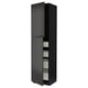 METOD kitchen cabinet in matte black with modern, smooth finish and pull-out drawers.