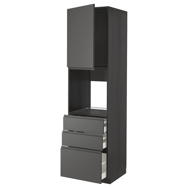 Gray kitchen unit with drawers and cabinet by ikea.