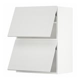 METOD white kitchen cabinet set; modern, rectangular, wall-mounted, dual-door design.