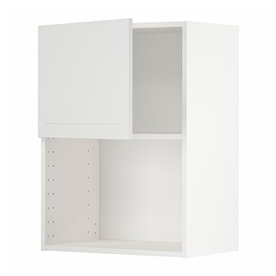 White METOD kitchen cabinet, rectangular shape, flat design, adjustable shelf.