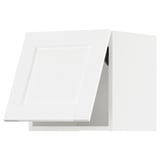 White kitchen cabinet with modern design and sleek finish.