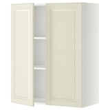 Off-white METOD kitchen cabinet, 2 doors, beveled edges, adjustable shelf.