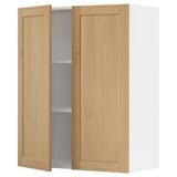 METOD kitchen cabinet: light wood, rectangular, two-door design with adjustable shelves.