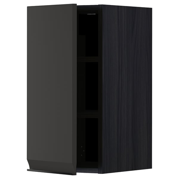 METOD kitchen cabinet: matte black, square, modern design with simple lines.