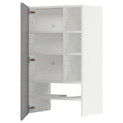 METOD kitchen unit in white with adjustable shelves, left or right door mount.
