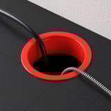 MICKE Desk, anthracite/red, 105x50 cm