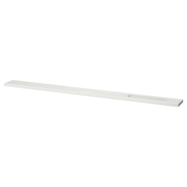 A MITTZON product, a white, rectangular, fiberboard shelf with a pigmented powder coating.
