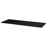 MITTZON black rectangular shelf, sleek, flat design; durable, wipe-clean surface.