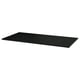 The MITTZON is a black rectangular table top made of durable paper foil, particleboard, ash veneer, and clear acrylic lacquer.