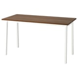 MITTZON wooden desk, white legs, rectangular top.