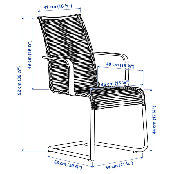 Illustration with measurements for the product: NÄMMARÖ.
