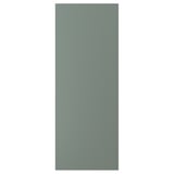 Gray-green kitchen cabinet cover panel, rectangular shape, smooth texture.