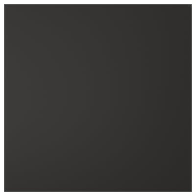 NICKEBO black cabinet front, square, sleek design, recycled materials.