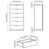 Illustration with measurements for the product: NORDLI.