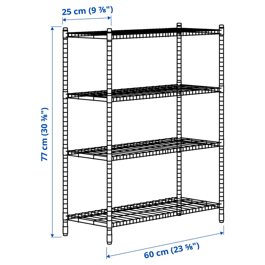 OMAR 2 shelf sections, 60x25x77 cm IKEA Belgium