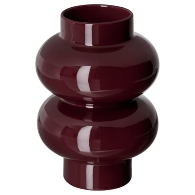 PÄRLHÄGG Vase, brown-red, 22 cm