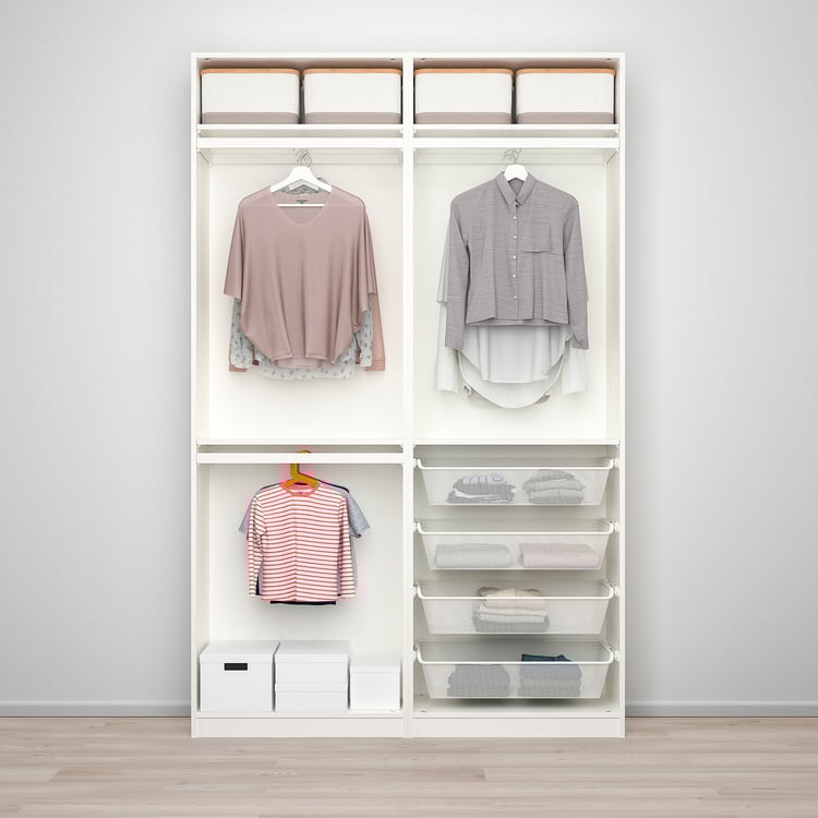 PAX / HASVIK Wardrobe combination, white, 150x44x236 cm IKEA Belgium