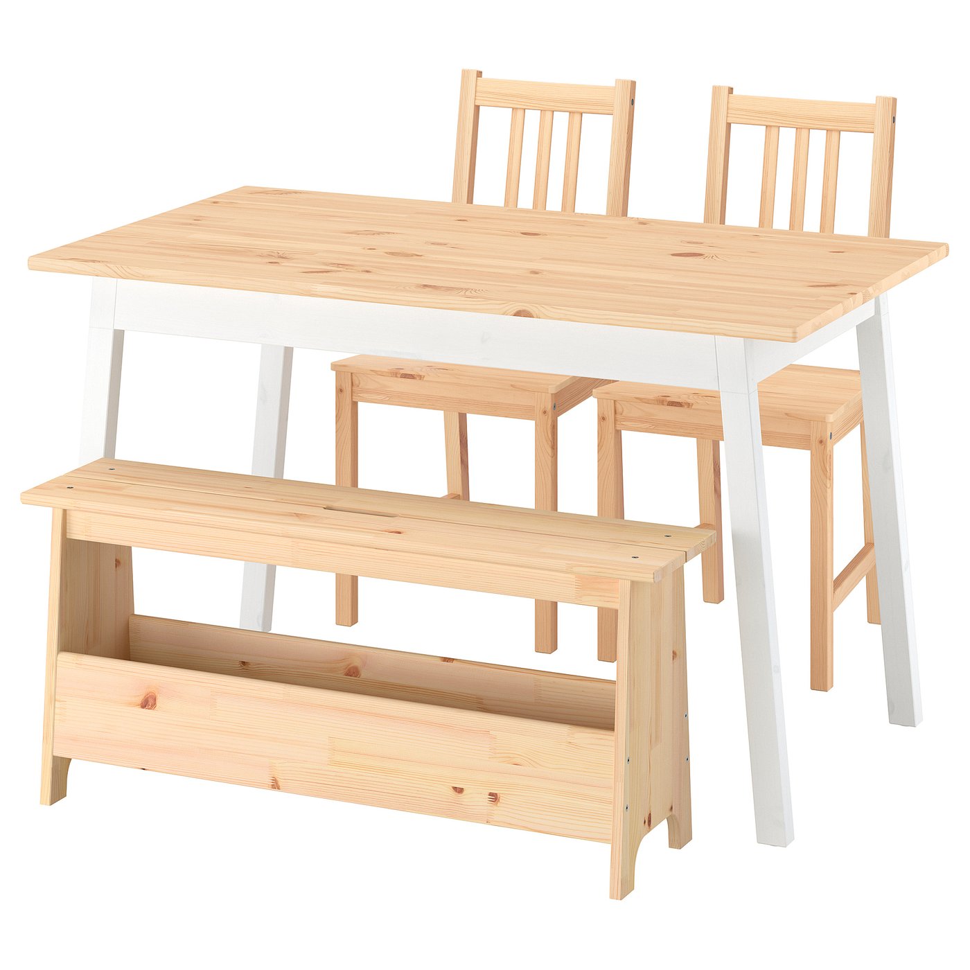 PINNTORP / PERJOHAN table with 2 chairs and bench - IKEA Belgium