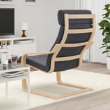 Comfortable, stylish chair with curved back, ideal for lounging in cozy living room.