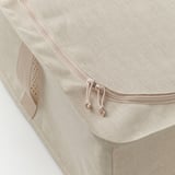 PURRPINGLA Storage case, textile/beige, 43x53x19 cm