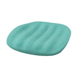 Turquoise cushion, soft, oval shape, for chair.