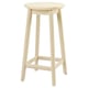 Option: RÄVSTEN light wooden bar stool, simple design, no backrest, round seat, sturdy rubberwood.