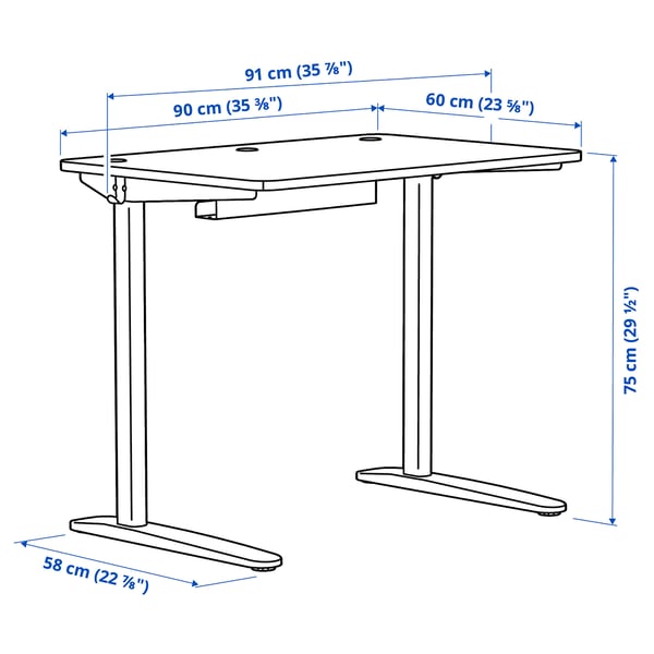 Illustration with measurements for the product: RELATERA.