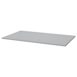 A rectangular grey RODULF tabletop made of recycled particle and fiberboard with a smooth, plain design.
