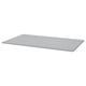 Option: A rectangular grey RODULF tabletop made of recycled particle and fiberboard with a smooth, plain design.